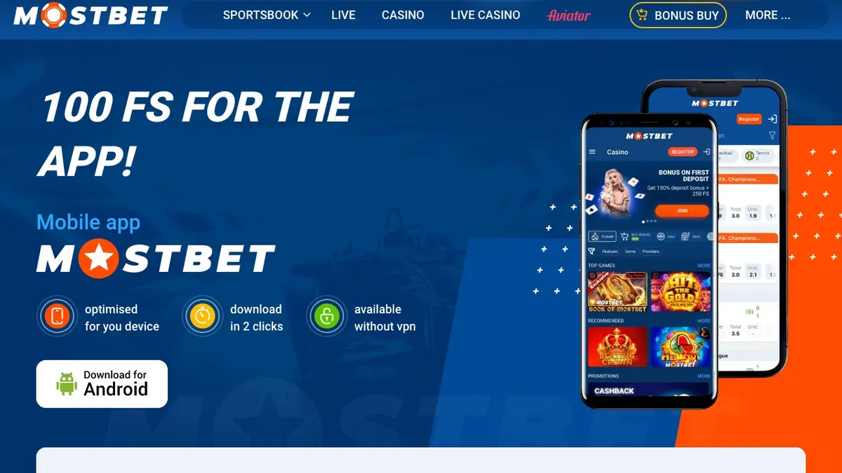 Mostbet mobil uygulaması: 100 FS uygulama hediyesi