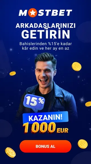 Mostbet arkadaş davet programı, %15'e kadar kazanç